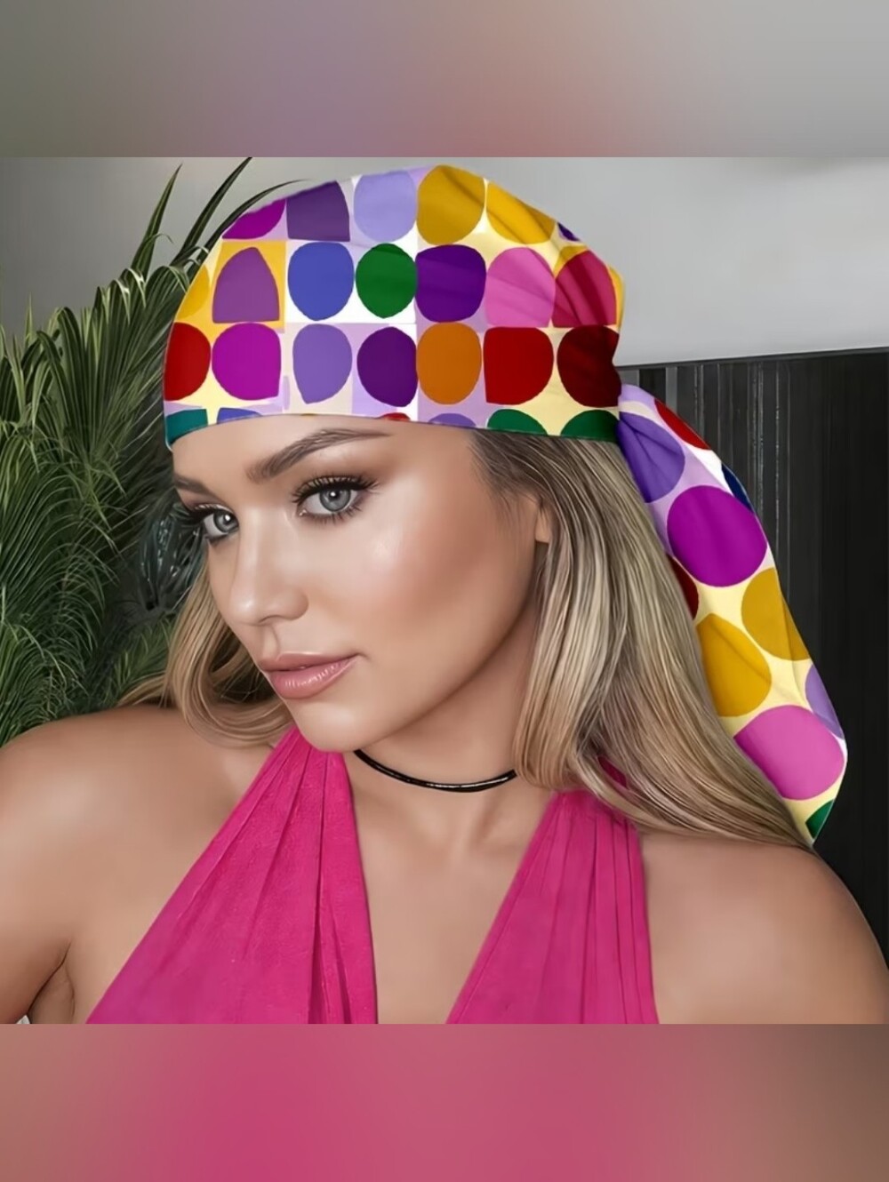 Multicolor Polka Dot Headscarf - Women's Fashion Scarf